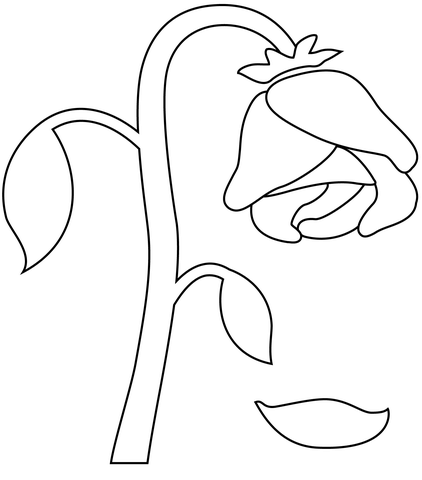 Wilted Flower Emoji Coloring Page